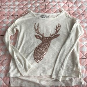 Sequin deer shirt